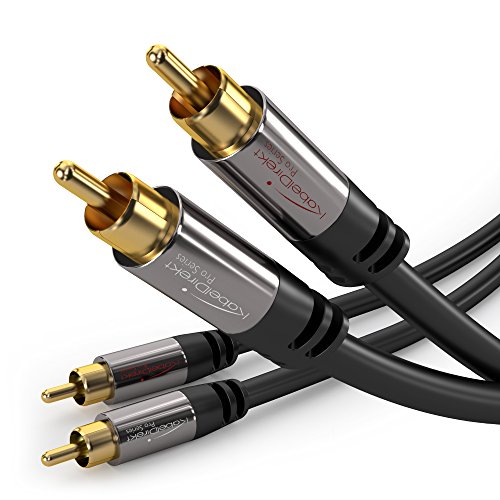 Subwoofer Cable, 1 RCA to 2 RCA, Subwoofers, AV Receivers, Hi-Fi, Digital & Analogue, Double Shielded PRO Series KabelDirekt 3m RCA Audio Video Cable/Cord 