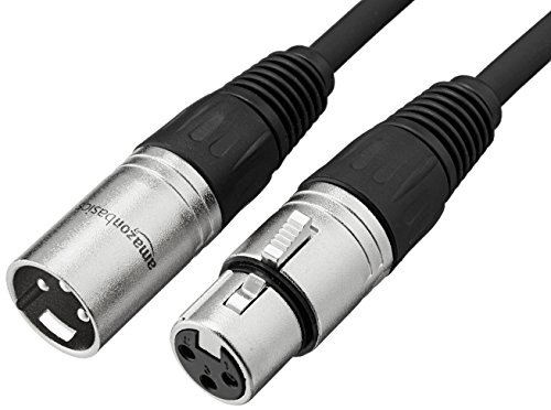 Cable de micrófono XLR macho a hembra de AmazonBasics  