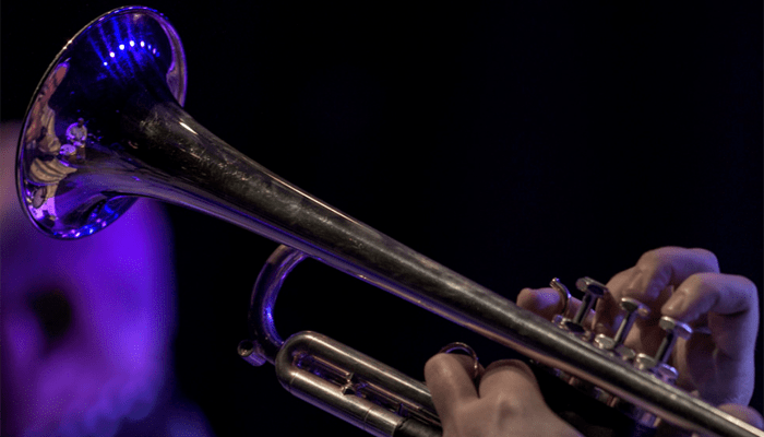 Trumpet being played on stage