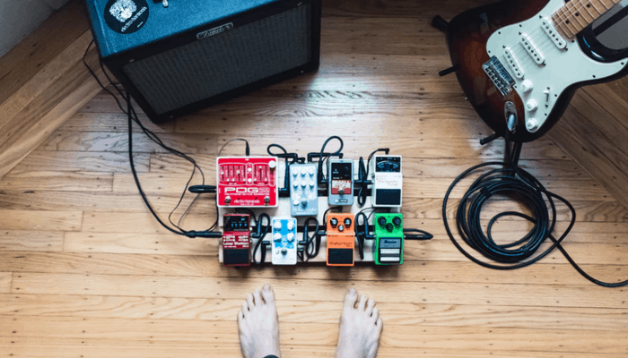 Guitar with Amp and pedals