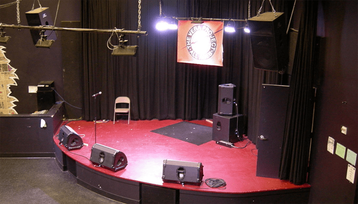 Stage and speakers