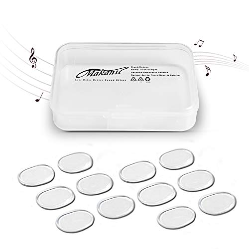 Gel pour tambour Makanu, 12 pièces transparentes pour amortir le tambour  