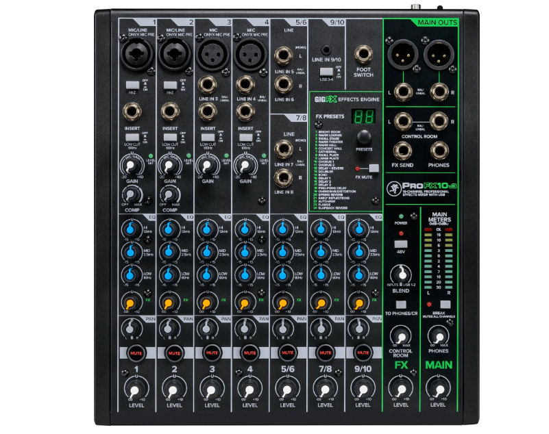 Mackie Profx10V3 10 Channel Mixer With USB And Effects