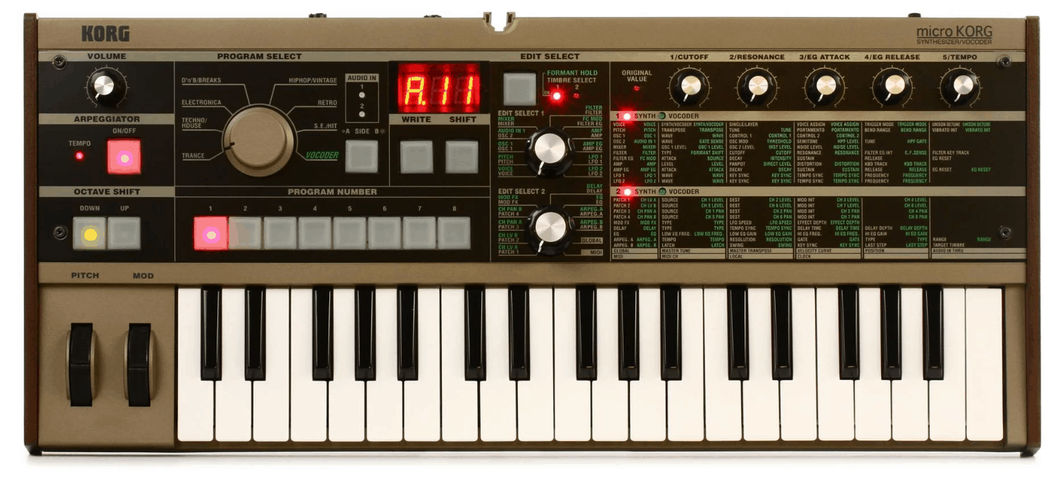 Sintetizador Korg Microkorg con Vocoder