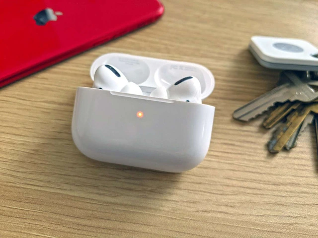airpods with light orange