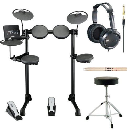Yamaha DTX400K Customizable Electronic Drum Set with Drum Throne 
