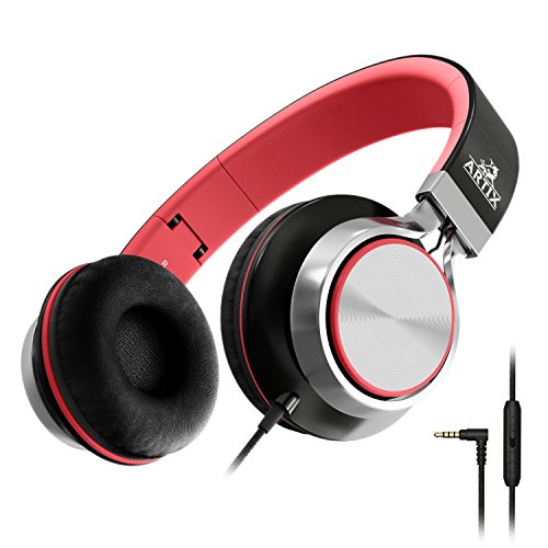 Artix Foldable Headphones with Microphone and Volume Control