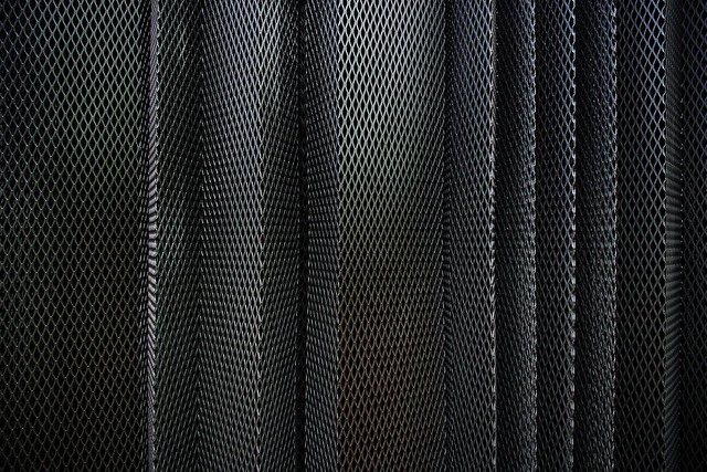 black long curtain