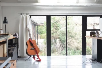 guitar side at the window