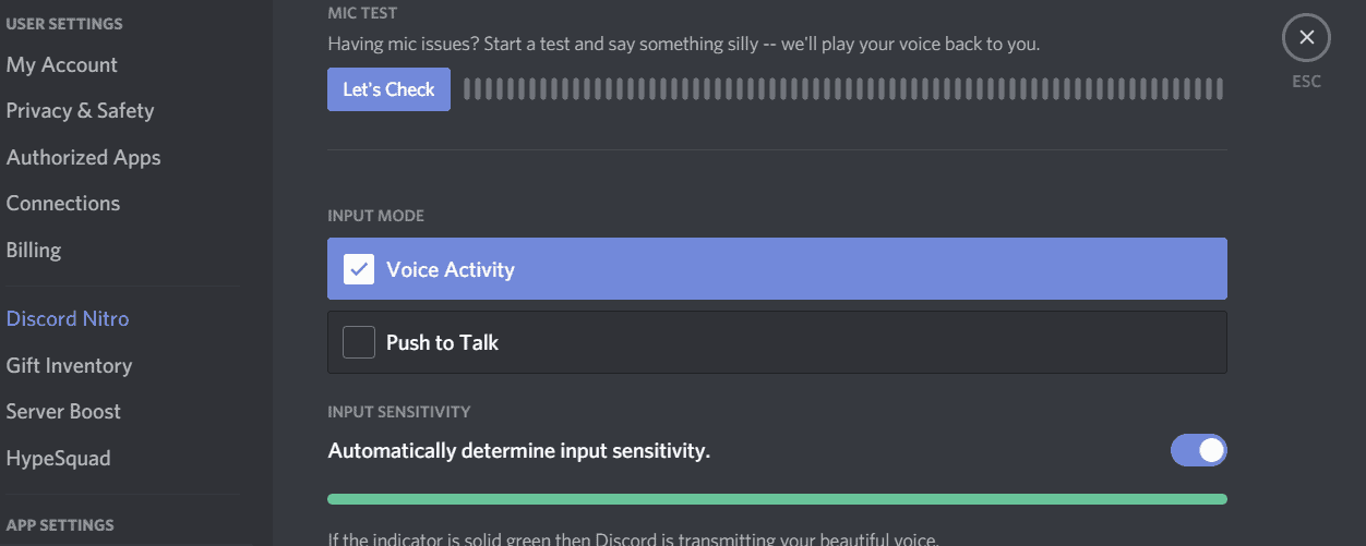 Discord push to talk