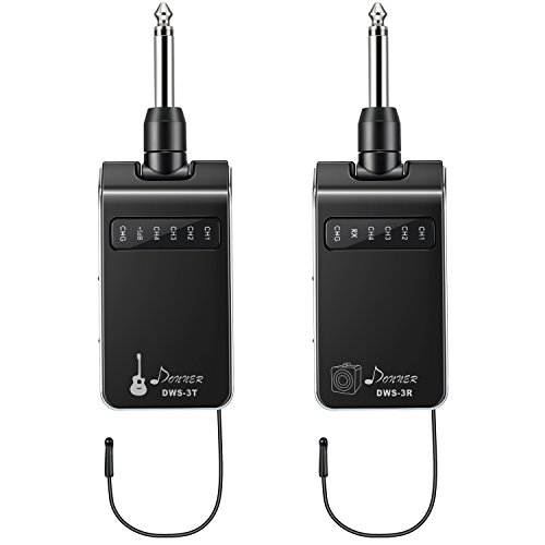 Donner wireless transmitter and receiver guitar systems