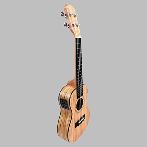 CC100 Zebra Wood Acoustic Electric Ukulele 