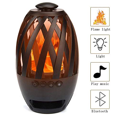 VINCILEE LED Flame Speaker Wireless Bluetooth