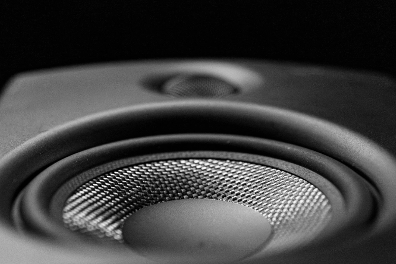 close up of a speaker