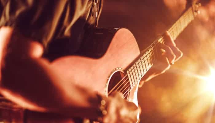 Man playing the guitar