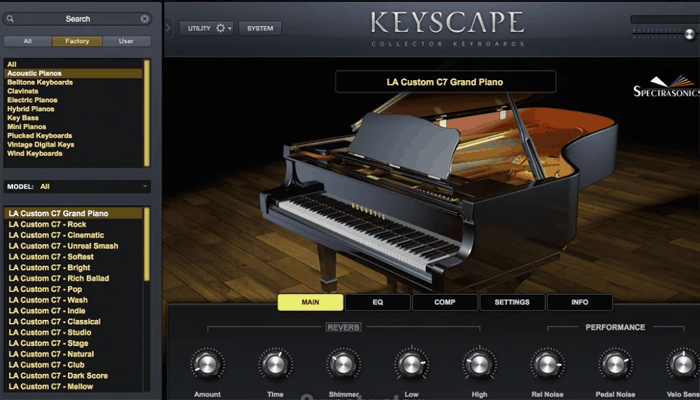 Revue des claviers Spectrasonics Keyscape Collector