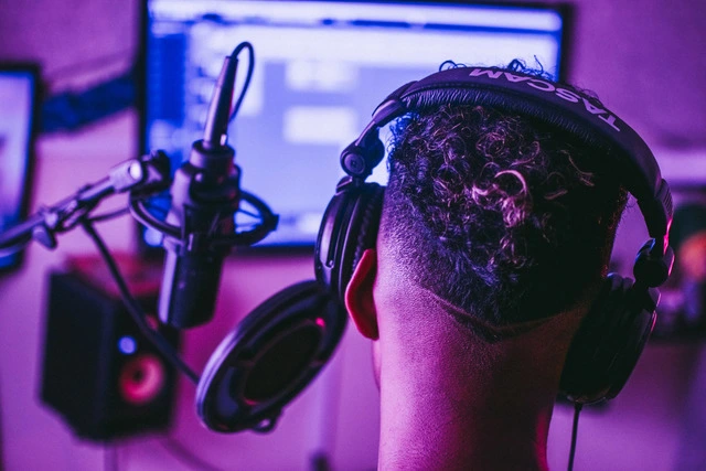 a man wearing headphones