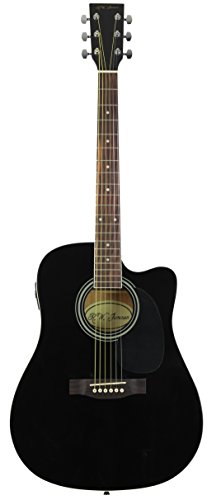 Jameson Full Size Thinline Black acoustic electric guitar