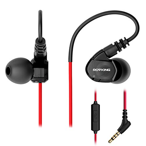 ROVKING Running in Ear Noise Isolating Sweatproof Sport Headphones