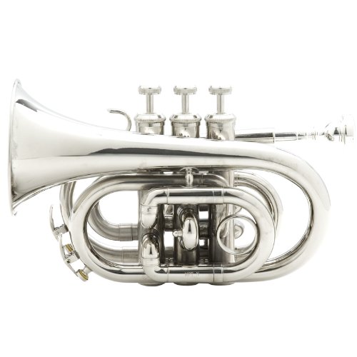 Mendini MPT-N Nickel Plated Bb Pocket Trumpet