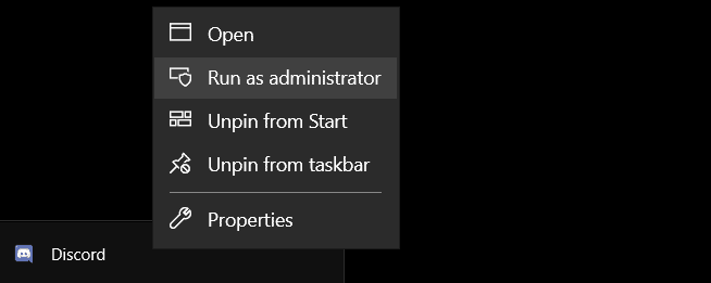 Discord run as administrator