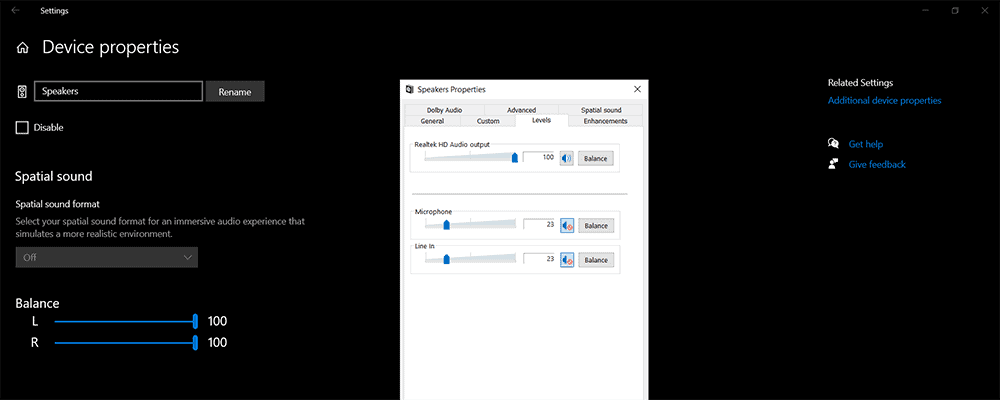 Microphone settings