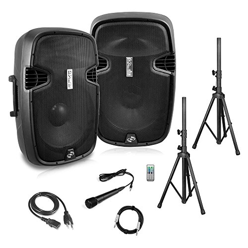 Pyle 2 Powered Bluetooth PA Active Loudspeaker