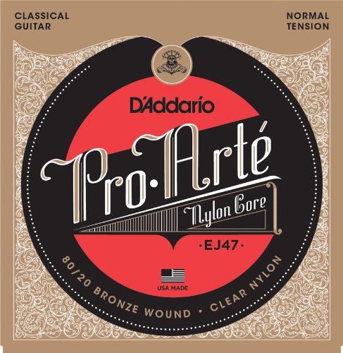 D'Addario EJ47 80/20 clear nylon strings normal tension