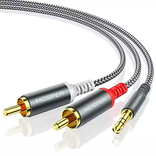 MCSPER RCA to 3.5mm AUX Cable