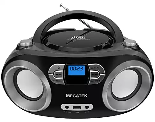 MEGATEK Portable CD Player Boombox