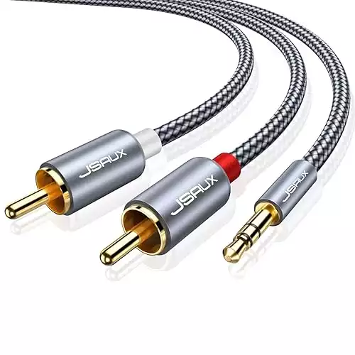 JSAUX RCA to 3.5mm Aux Cable